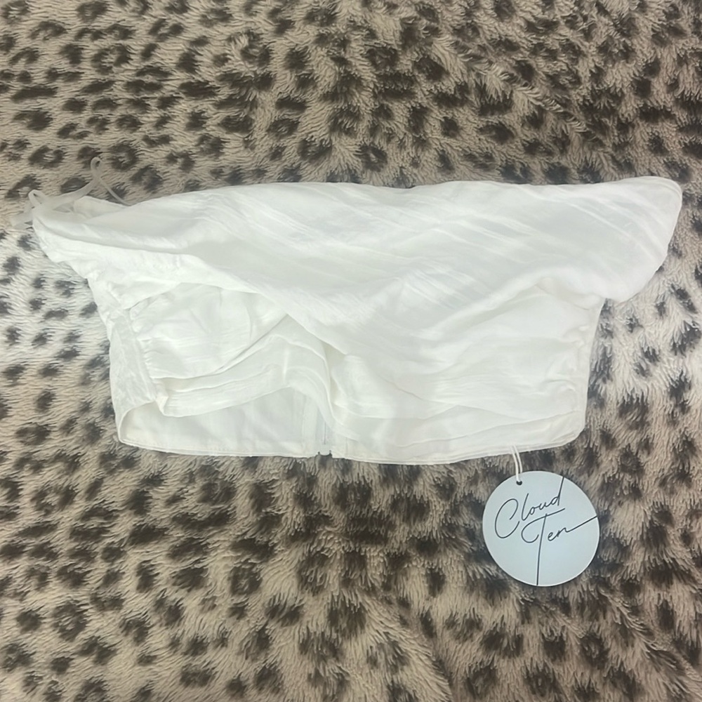 NWT strapless crop top
